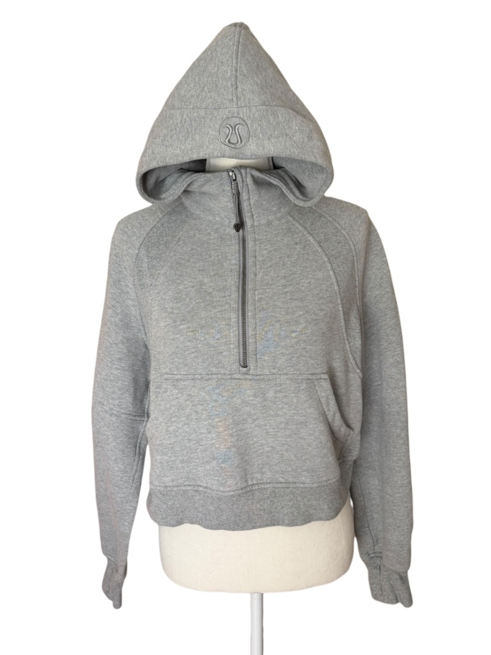 Lululemon Scuba Oversized Half Zip Hoodie XS/S Heather Gray Sweatshirt